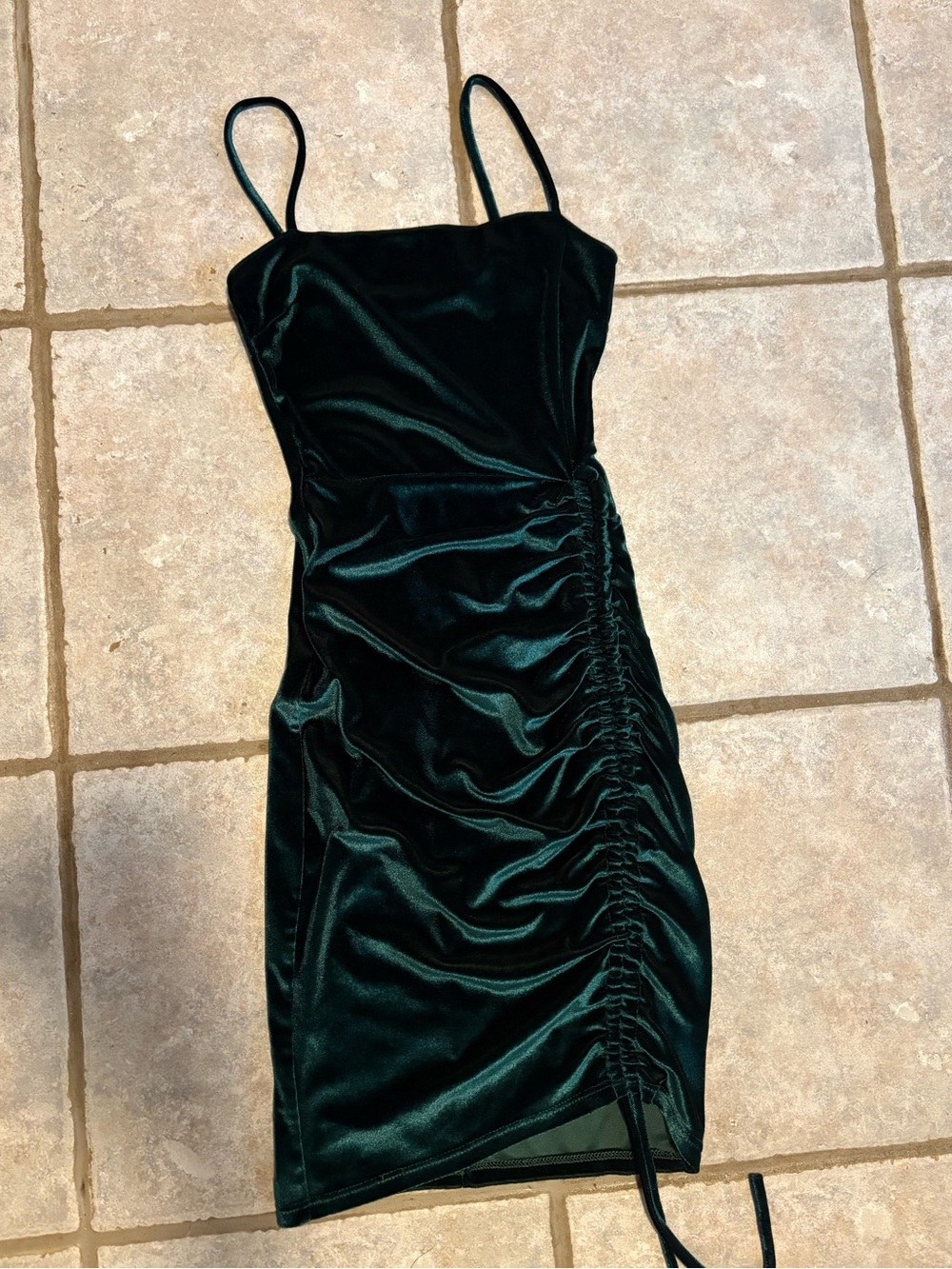 Ruched And Luxe Velvet Mini Dress